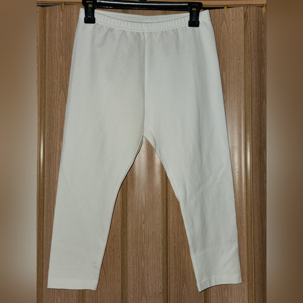 NWT J. Jill Pima Capri White Leggings Size SP